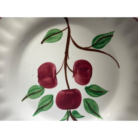 Hand Painted Blue Ridge Cherry Bounce Oval Platter Southern Potteries 11.5" - Picture 2 of 5